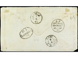 PORTUGAL: MADEIRA. 1877. Sobre procedente de Brasil sin franqueo y ...