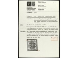 SUIZA. 5 c. verde oscuro ´águila grande´. Grandes márgenes y fino ...