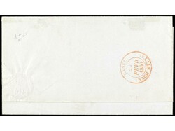 SUIZA. 1850. Envuelta circulada a DAHIER. 2 1/2 Rp., mat. fechador ...