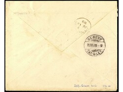 SUIZA. 1889. GENEVE a LONDRES. 50 cts. azul, dent. 9 1/2. Muy bonita, ...