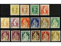 SUIZA. 1907-17. SERIE COMPLETA. Muy bonita. Yv.113/27. Cat. 600€