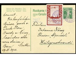 SUIZA. 1913. Entero postal dirigido desde BERN, con viñeta de 50 c. ...