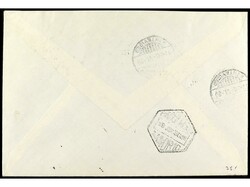 ESPAÑA. 1930. SEVILLA a MONTEVIDEO. 1 pta. negro y 10 pts. castaño ...