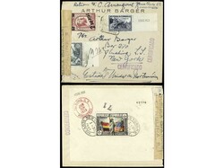 ESPAÑA. 1939. BARCELONA a NEW YORK. 25 cts., 60 cts., 2,50 pts. s. ...