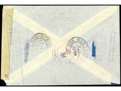 ESPAÑA. 1938. BARCELONA a LA HABANA. Circulada con sellos de 45 cts. ...