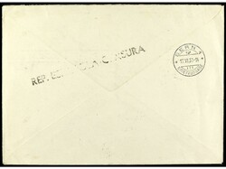 ESPAÑA. 1938. BARCELONA a SUIZA. Serie completa en carta circulada, ...