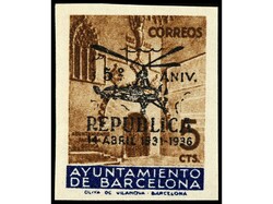 ESPAÑA: AYUNTAMIENTO DE BARCELONA. SERIE COMPLETA. 5 valores. NO ...