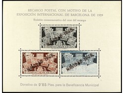 ESPAÑA: AYUNTAMIENTO DE BARCELONA. HB. Variedad sello color azul ...