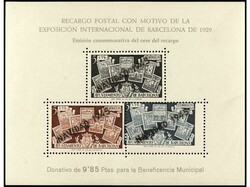 ESPAÑA: AYUNTAMIENTO DE BARCELONA. NAVIDAD 1945. 2 HB. una con 5 cts ...