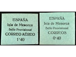 ESPAÑA E. LOCALES PATRIOTICAS: MELILLA. MENORCA. 0,40 y 1,40 pts. ...