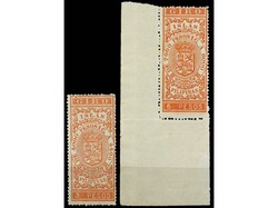 FILIPINAS. FISCALES. GIRO 1895. 3 pesos y 6 pesos naranja. RAROS