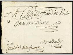 ESPAÑA: PREFILATELIA. 1585. TOLEDO a MADRID. Carta completa con ...