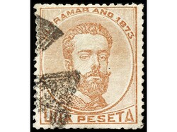 PUERTO RICO. 25 cts. gris, 50 cts. castaño y 1 pta. castaño rojo de ...