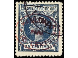 COLONIAS ESPAÑOLAS: RIO DE ORO. 15 cts. s. 25 cts. azul. LUJO. Ed.17 ...