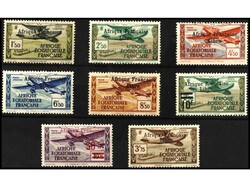 AFRICA ECUATORIAL FRANCESA. SERIE COMPLETA. 8 valores. 8,50 f. ...