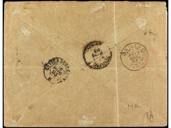 BENIN. 1893. KOTONU a FRANCIA. Carta certificada. Precioso franqueo, ...