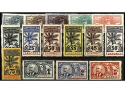 DAHOMEY. SERIE COMPLETA. 15 valores. RARA. Yv.18/32. Cat. 738€.