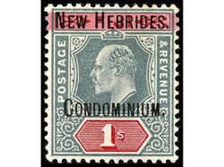 NUEVAS HEBRIDAS. SERIE COMPLETA. 9 valores. RARA. 1 s. (Yv. 14) ...