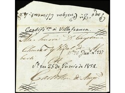 ESPAÑA: PREFILATELIA. 1832. VILAFRANCA DEL PENEDÉS. Frontal con ...