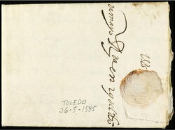 ESPAÑA: PREFILATELIA. 1585. TOLEDO a MADRID. Carta completa con ...