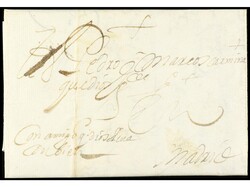 ESPAÑA: PREFILATELIA. 1655. TOLEDO a MADRID. Carta completa con ...