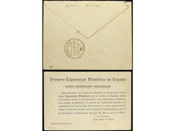 ESPAÑA. 1909. Carta y tarjeta postal con sello de 15 cts. violeta y ...