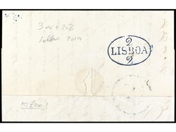 ESPAÑA: PREFILATELIA. 1839 (30 enero). VIGO a LISBOA. Marca B.V.C ...