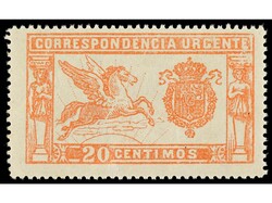 ESPAÑA. 20 céntimos rosa. Bien centrado. Ed.256.