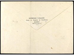 ESPAÑA. 1905 (12 mayo). Sobre filatélico con la serie Quijote del 5 ...