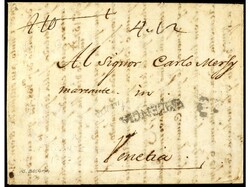 ESPAÑA: PREFILATELIA. 1767. ALICANTE a VENEZIA. Marca VALENCIA ...