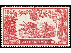 ESPAÑA. 40 cts. rosa. Centrado perfecto. PIEZA DE LUJO. MUY RARO en ...