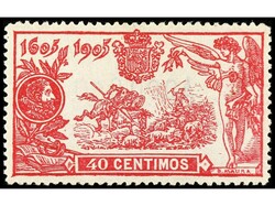 ESPAÑA. 40 cts. rosa. A 000,000. Centraje perfecto. LUJO. ...