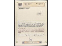 ESPAÑA. 10 pts. naranja. PIEZA DE LUJO. Fotocopia de cert. GRAUS ...