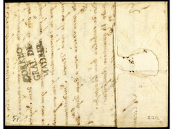 ESPAÑA: PREFILATELIA. 1767. ALICANTE a VENEZIA. Marca VALENCIA ...