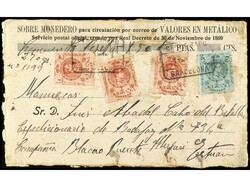 ESPAÑA. 1923. BARCELONA a TETUÁN. Frente de SOBRE MONEDERO para el ...