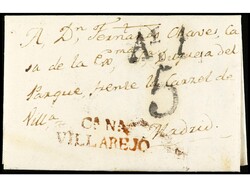 ESPAÑA: PREFILATELIA. 1828. VILLAREJO a MADRID. Marca CA ...