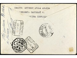 ESPAÑA. 1937. CONSTANTINOPLA a PORTUGAL. Carta certificada circulada ...