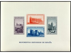 ESPAÑA. 3 hojas bloque. LUJO. Ed.836/7 y 848. Cat. 315€.