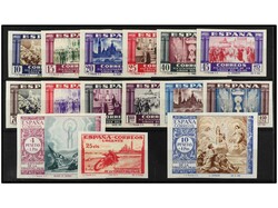 ESPAÑA. SERIE COMPLETA, 15 valores SIN DENTAR. Ed.889s/903s. Cat. ...