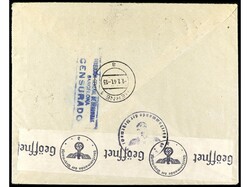 ESPAÑA. 1940. BARCELONA a ALEMANIA. Carta certificada, precioso ...