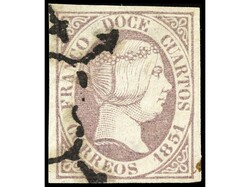 ESPAÑA. 12 cuartos lila. MAGNÍFICO EJEMPLAR. Ed.7.