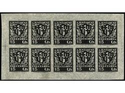 ESPAÑA: AYUNTAMIENTO DE BARCELONA. PROYECTO NO ADOPTADO. 15 cts. ...
