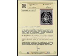 ESPAÑA. 1 cuarto bronce dorado. Punto de color en la zona superior ...