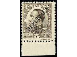 ESPAÑA E. LOCALES REPUBLICANAS: BARCELONA. 5 céntimos castaño, ...