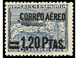 ESPAÑA E. LOCALES PATRIOTICAS: BARCELONA. 1,20 pts. s. 2 pesetas ...
