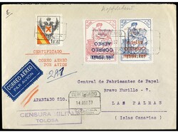 ESPAÑA E. LOCALES PATRIOTICAS: BURGOS. 1937. TOLOSA a LAS PALMAS. ...
