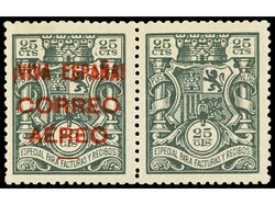 ESPAÑA E. LOCALES PATRIOTICAS: BURGOS. 25 cts., pareja, UNO SIN ...