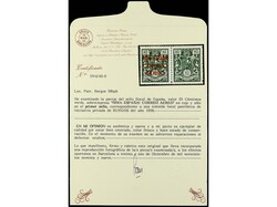 ESPAÑA E. LOCALES PATRIOTICAS: BURGOS. 25 cts., pareja, UNO SIN ...