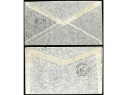 ESPAÑA E. LOCALES PATRIOTICAS: BURGOS. 1937. Dos cartas circuladas a ...