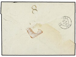 ESPAÑA: PREFILATELIA. 1858. HUESCA a ZARAGOZA. Marca A de HUESCA en ...